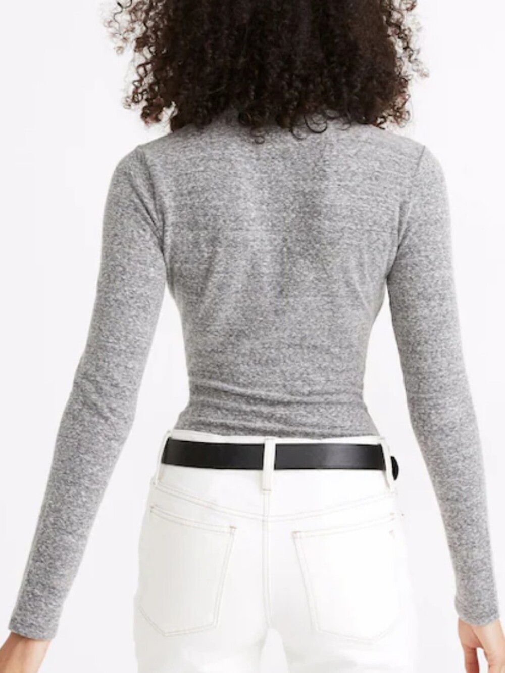 MADEWELL Turtleneck Bodysuit - Grey Size Medium NWOT - Picture 3 of 10